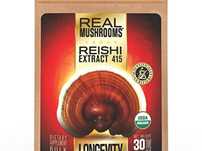 medicinal mushrooms reishi Reishi Mushroom Extract Powder by Real Mushrooms - Certified Organic - Ganoderma Lucidum / Ling Zhi - Immune Booster - 30g Bulk Reishi Mushroom Powder - Perfect for Shakes, Smoothies, Coffee and Tea